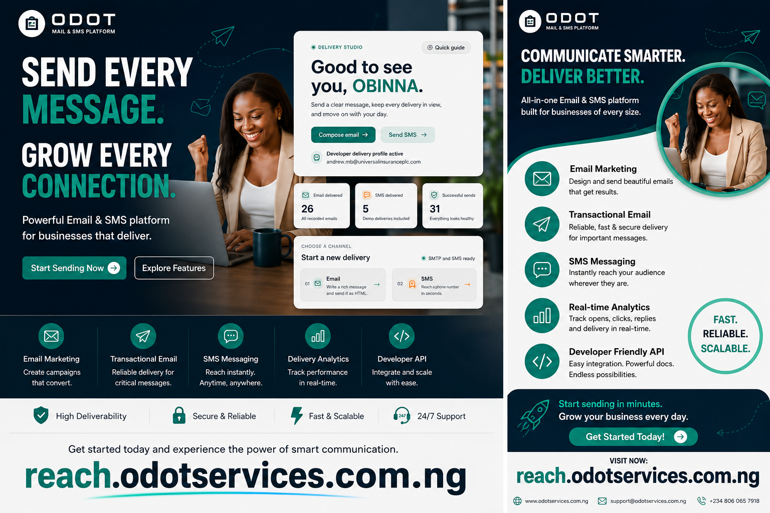 ODOT Reach helps businesses automate the messages that matter.